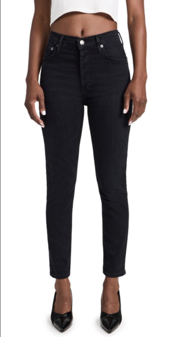 AGOLDE Nico High Rise Slim Fit Jeans 24 Spirit Button Fly
